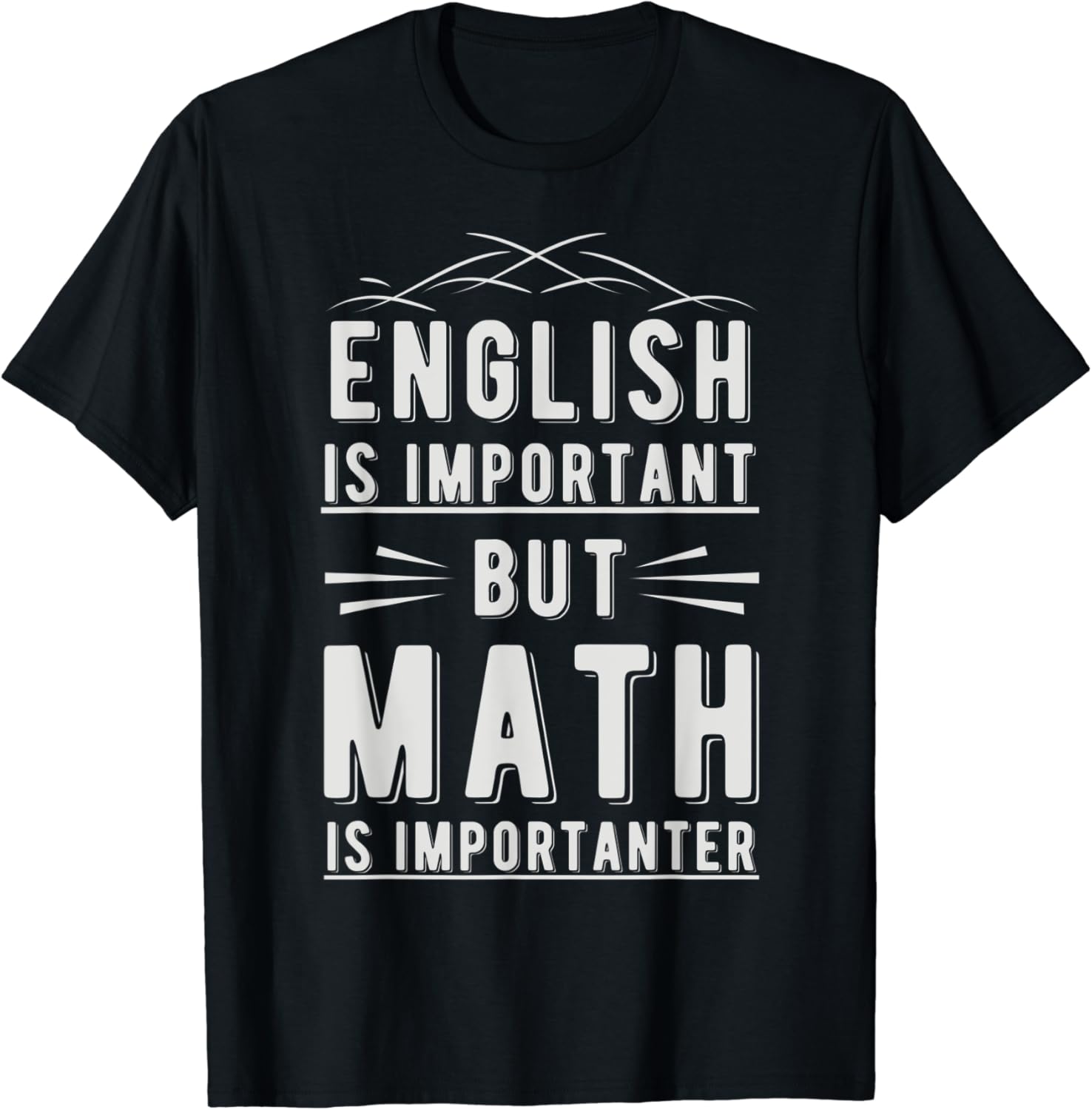 English Is Important But Math Is Importanter Funny Math TShirt